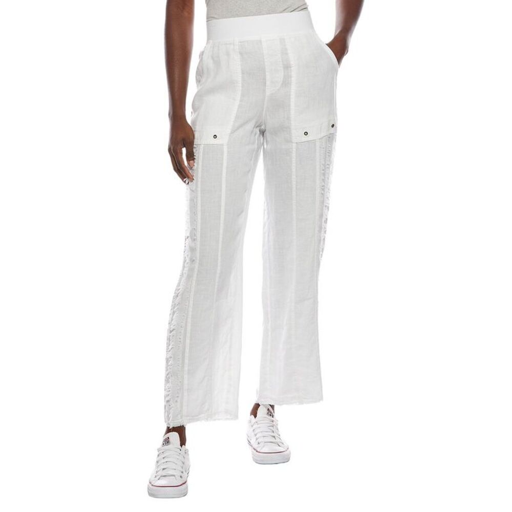 Xcvi Womens Sanfrid Linen Pant, White
